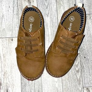Brown- Tan Toddler Boys Shoes - Cat & Jack - Velcro- Dress Shoe